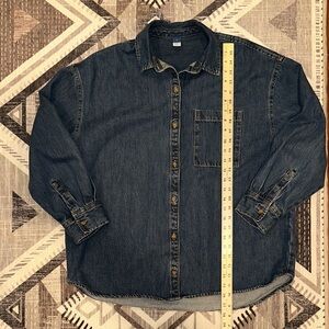 Old Navy Dark Blue Oversized Denim Shirt